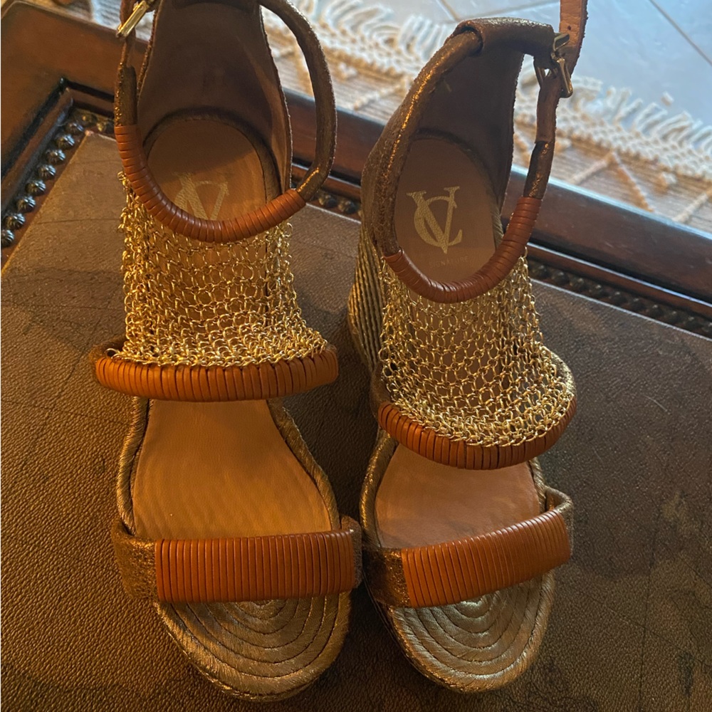 COPY - Signature by Vince Camuto golden wedges